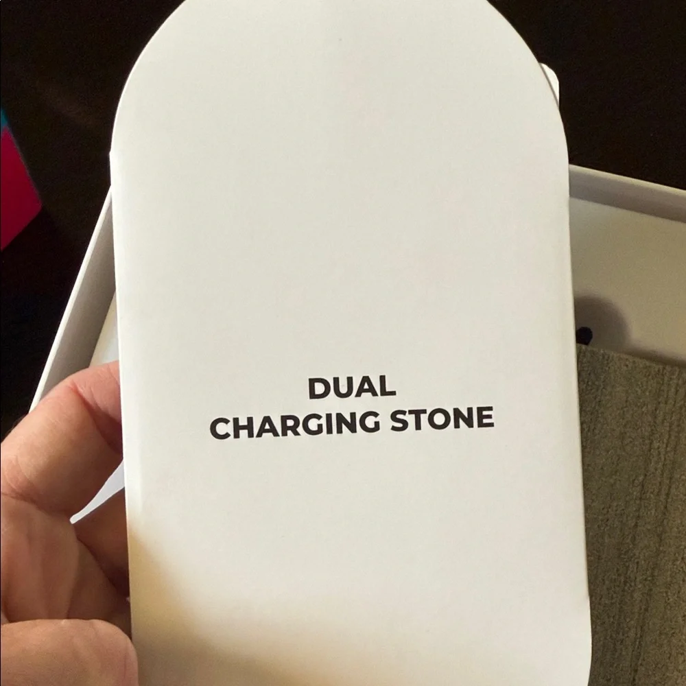 Gray stone dual charging stone like new bought and didn’t use.
